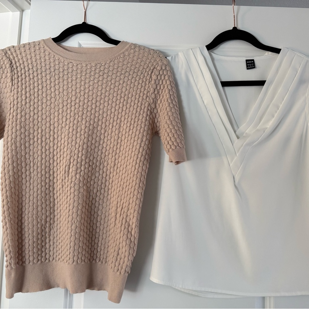 Women’s Spring Summer Work Tops - Set of 2 (size S)